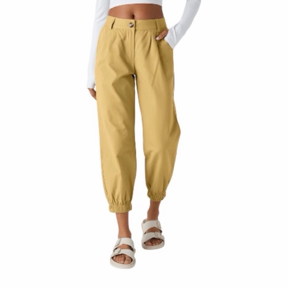 HALARA Gold Yellow‎ Jogger Pants NWT Size Large Regular Tapered Ankle Pockets